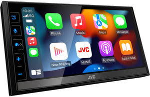 JVC KW-M785BW KWM785BW Digital Media Receiver featuring 6.8-inch Capacitive Touch Control Monitor (6.8" WVGA) /Wireless Apple CarPlay / Android Auto KWM&*)BT