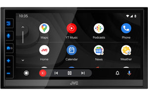 JVC KW-M785BW KWM785BW Digital Media Receiver featuring 6.8-inch Capacitive Touch Control Monitor (6.8" WVGA) /Wireless Apple CarPlay / Android Auto KWM&*)BT