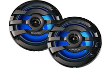 Load image into Gallery viewer, Kenwood KFC-1673MRBL 6-1/2" 2-way marine speakers with built-in LED lights (Black)
