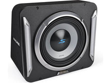 Load image into Gallery viewer, Alpine S2-SB10 PrismaLink® S2-Series sealed subwoofer enclosure with 10" subwoofer and RGBW lighting