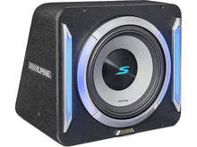 Load image into Gallery viewer, Alpine S2-SB12 PrismaLink® S2-Series sealed subwoofer enclosure with 12" subwoofer and RGBW lighting