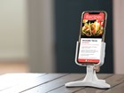 DeskFone™ Universal desktop cell phone holder