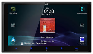 JVC KW-M795BW Digital Media Receiver featuring 6.92" HD Capacitive Touch Control Monitor