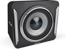 Load image into Gallery viewer, Alpine S2-SB12 PrismaLink® S2-Series sealed subwoofer enclosure with 12" subwoofer and RGBW lighting
