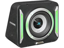 Load image into Gallery viewer, Alpine S2-SB8 PrismaLink® S2-Series sealed subwoofer enclosure with 8" subwoofer and RGBW lighting
