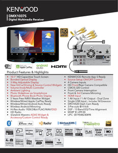 KENWOOD DMX1037S - Digital Multimedia Receiver