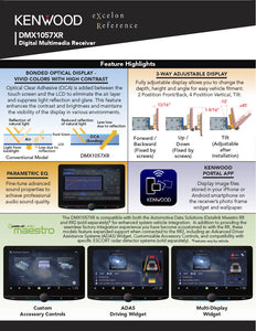 KENWOOD DMX1057XR eXcelon Reference - Digital Multimedia Receiver