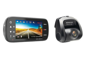 KENWOOD DRV-A501WDP WIDE QUAD HD/3" LCD/GPS/MAGNETIC MOUNT/DUAL CAMERA/HDR/WIRELESS LINK/16GB SD CARD INCL.