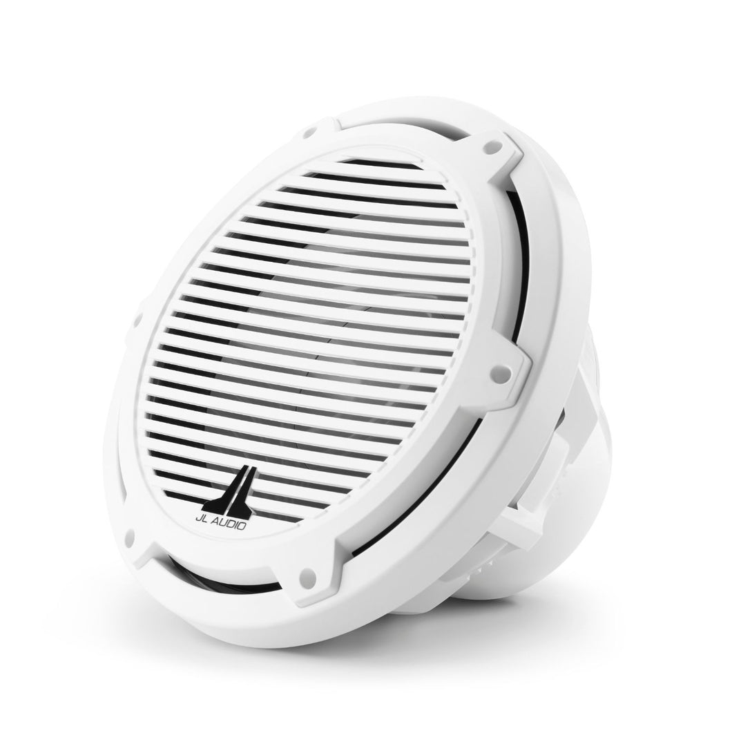 JL AUDIO M3 10-inch Marine Subwoofer for Infinite-Baffle Use (175 W, 4 Ohms) - Gloss White Classic Grille