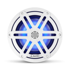JL AUDIO M3 Standard Flange 6.5-inch Marine Coaxial System (60 W, 4 Ohms) - Gloss White Sport Grille with RGB LED Illumination