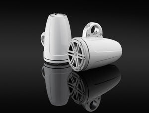 JL AUDIO M3 7.7-inch Marine Enclosed Coaxial Speaker System (70 W, 4 Ohms) - Gloss White Enclosure, Gloss White Sport Grille