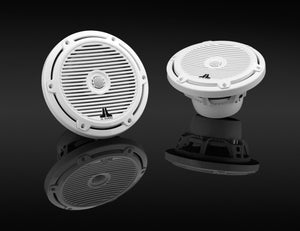 JL AUDIO M3 7.7-inch Marine Coaxial Speakers (70 W, 4 Ohms) - Gloss White Classic Grille