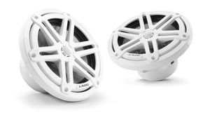 JL AUDIO M3 7.7-inch Marine Coaxial Speakers (70 W, 4 Ohms) - Gloss White Sport Grille
