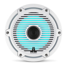 Load image into Gallery viewer, JL AUDIO M6 6.5-inch Marine Coaxial Speakers with Transflective  LED Lighting (75 W, 4 Ohms) - Gloss White Trim Ring, Gloss White Classic Grille
