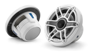 JL Audio M6 6.5-inch Marine Coaxial Speakers (75 W, 4 Ohms) - Gloss White Trim Ring, Gloss White Sport Grille