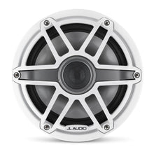 Load image into Gallery viewer, JL AUDIO M6 7.7-inch Marine Coaxial Speakers (100 W, 4 Ohms) - Gloss White Trim Ring, Gloss White Sport Grille
