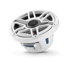 Load image into Gallery viewer, JL AUDIO M6 7.7-inch Marine Coaxial Speakers with Transflective  LED Lighting (100 W, 4 Ohms) - Gloss White Trim Ring, Gloss White Sport Grille
