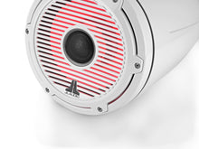 Load image into Gallery viewer, JL AUDIO M6 8.8-inch Marine Enclosed Coaxial Speaker System with Transflective  LED Lighting (125 W, 4 Ohms) - Gloss White Enclosure, Gloss White Trim Ring, Gloss White Classic Grille
