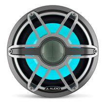 Load image into Gallery viewer, JL AUDIO M7 12-inch Marine Subwoofer with Transflective  LED Lighting for Infinite-Baffle Use (600 W, 4 Ohms) - Gunmetal Trim Ring, Titanium Sport Grille
