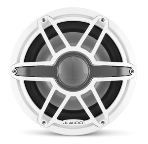 JL AUDIO M7 12-inch Marine Subwoofer for Infinite-Baffle Use (600 W, 4 Ohms) - Gloss White Trim Ring, Gloss White Sport Grille