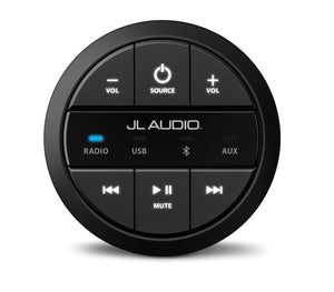 JL AUDIO Round, wired, non-display remote controller for use with MediaMaster Black Edition