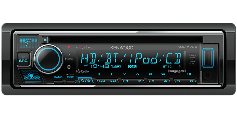 KDC-X705 Kenwood Excelon CD Receiver with Bluetooth KDCX705