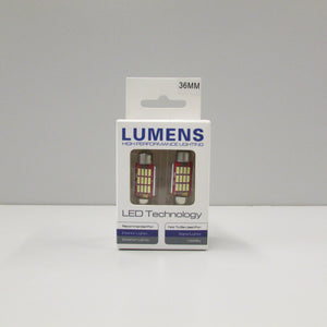 Festoon 36mm  Canbus Non-Polarity (2 pc) - White LED by LUMENS HPL