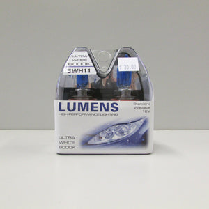 H11 12V 55W - Ultra White Halogen by LUMENS HPL